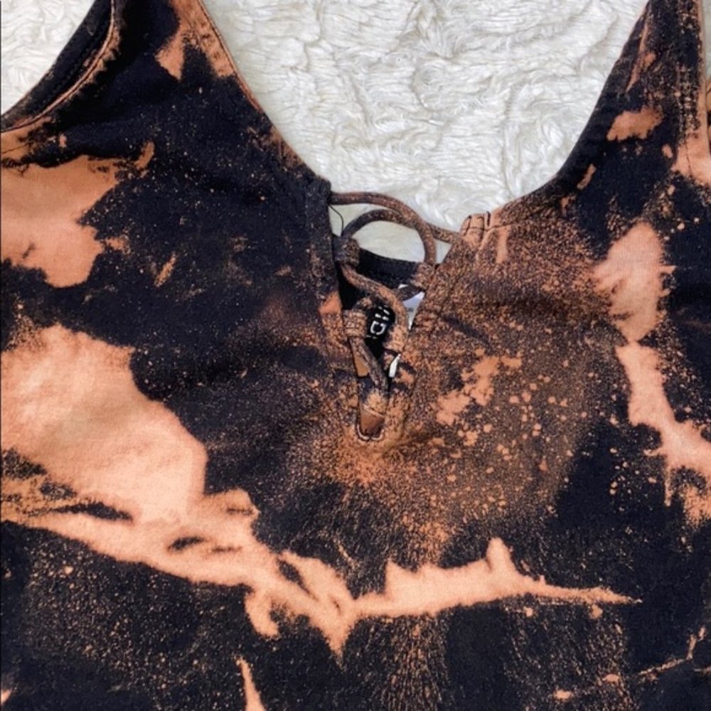 FAB Custom Dyed Lace Neck Body Suit NWOT - Picture 2 of 4